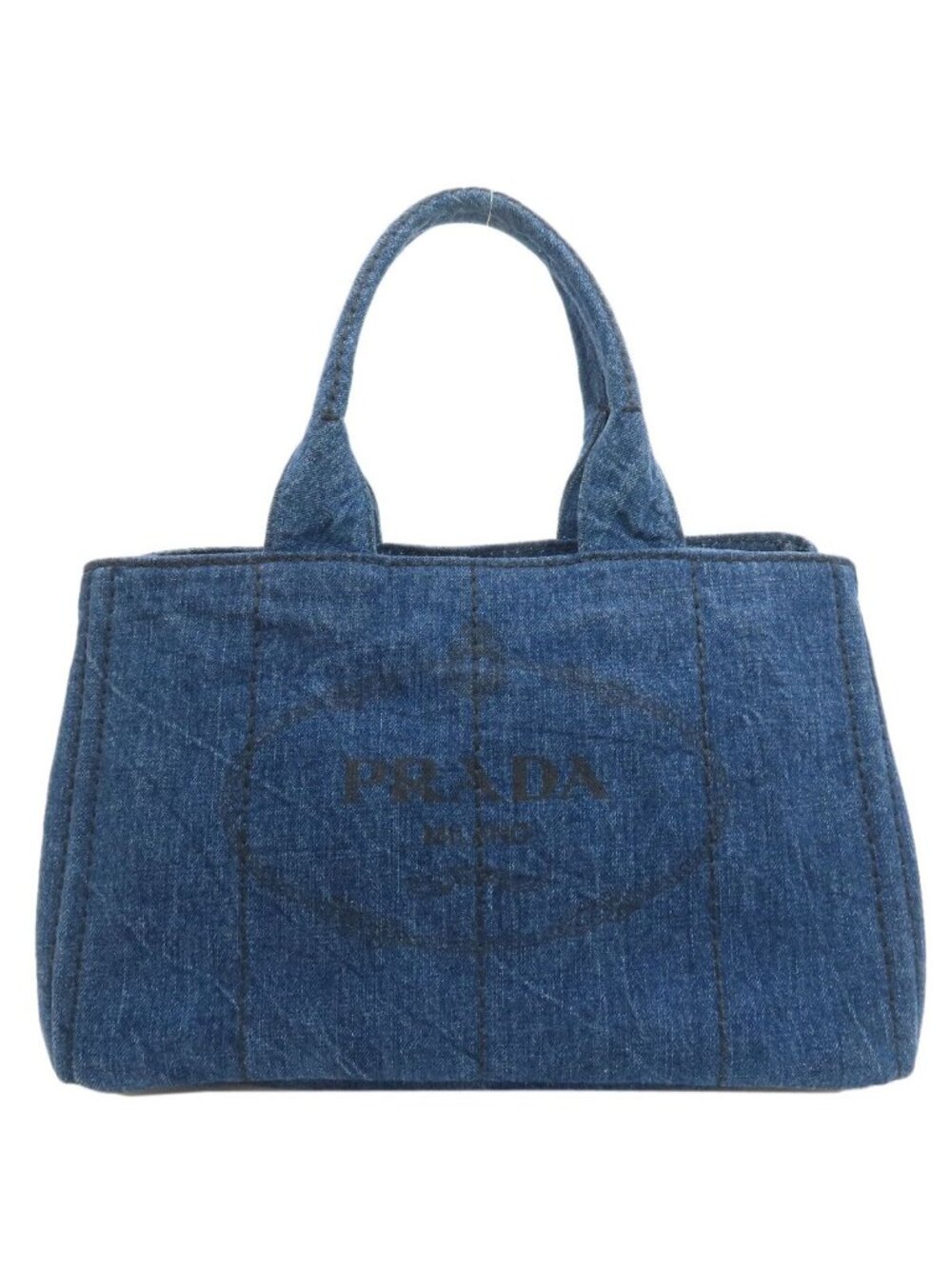 Prada Canapa Tote Bag Denim